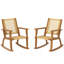 Ensemble de 2 chaises berçantes d'extérieur