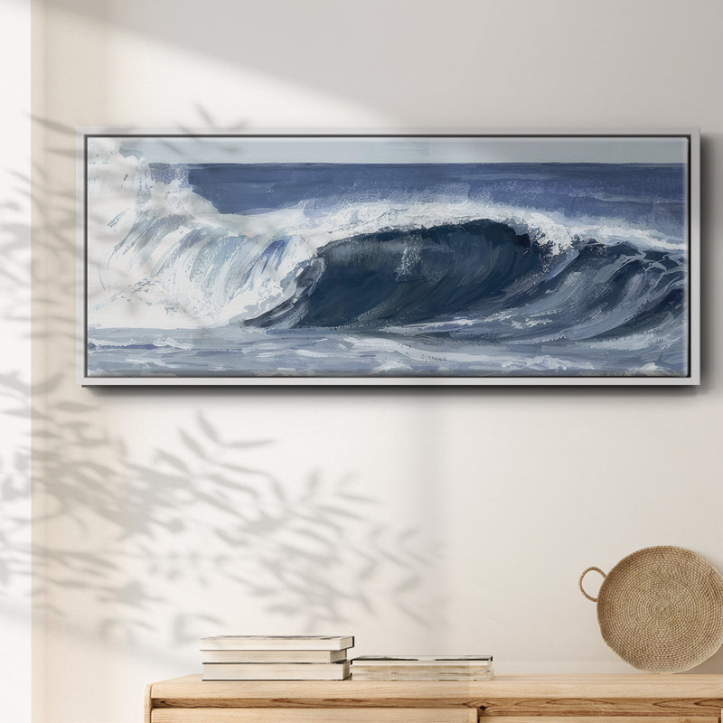 Surf Jet II - toile encadrée, Blanc, H 20 po x l 50 po x P 1,5 po