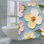 Rideaux de douche pastel doux pour salle de bain, 71 x 71