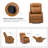 Elimelec Genuine Leather Manual Swivel Recliner-1899410572