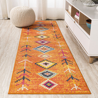 Blakely Tribal Love Geometric Orange/Multi Rug
