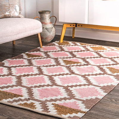 Tapis brun / rose / blanc Charney Southwestern