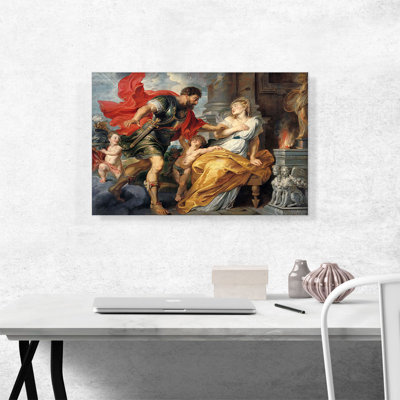 «Mars and Rhea Silvia» par Peter Paul Rubens, reproduction d'art sur toile tendue