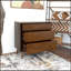 Commode 3 tiroirs pour chambre à coucher Caroline Mid Century Modern