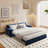 Convertible Sleeper Sofa with Side Storage-1887600778
