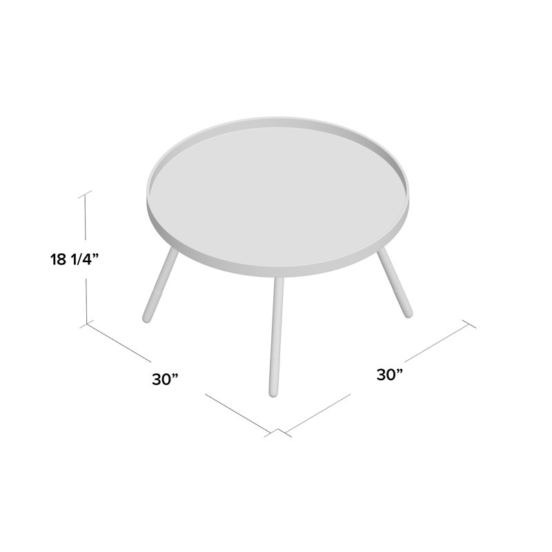 table basse Clyde, Blanc