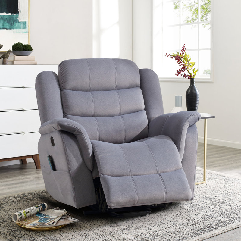 Fauteuil inclinable Lomond, Microfibre/microsuède gris