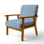 Chaise d'appoint Coastal - Fauteuil à motif plage de corail-1929712169