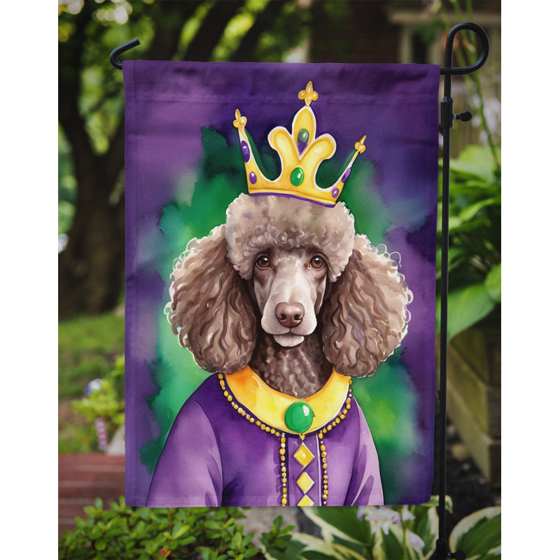 Drapeau de jardin en polyester 15,5 po x 11,25 po Poodle King
