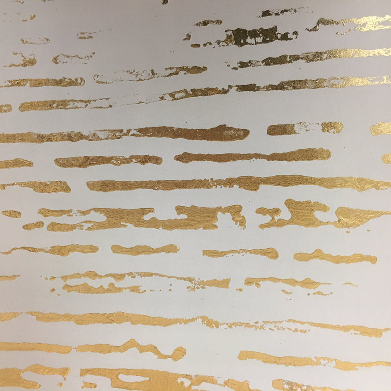 Beverly Metallic Wallpaper Roll, Gold, 18' L x 60" W