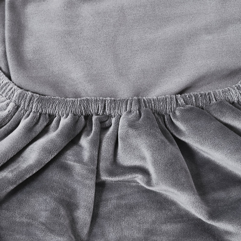 Housse pour canapé à quatre places, Mélange de polyester gris