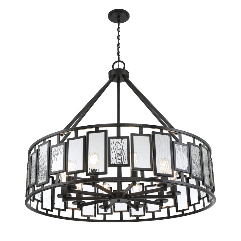  Lustre 10 lumières en noir mat Deandre