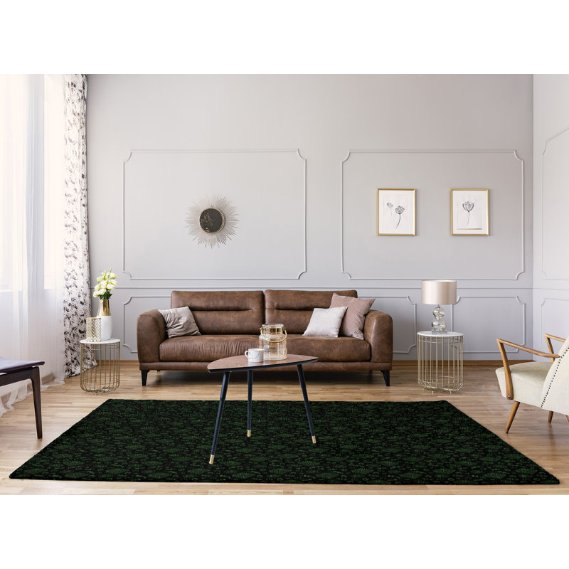Tapis noir/bleu léger pizza classic, Rectangle 9 pi x 12 pi