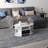 Modern Wood Storage Tea Table Coffee Table with Shelves & Bin Drawer for Small Space Living Room-145843614