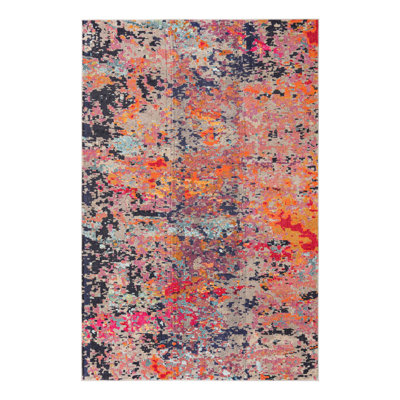 Washable Abstract Indoor Rug