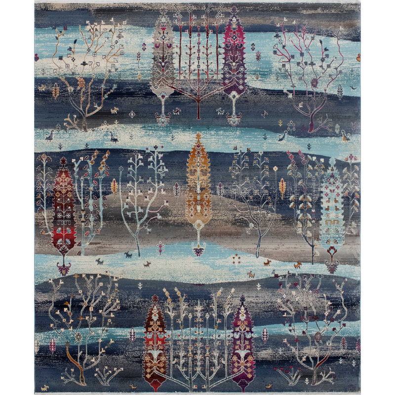 Lucha Floral Indoor Rug, Rectangle 3'11" x 5'9"
