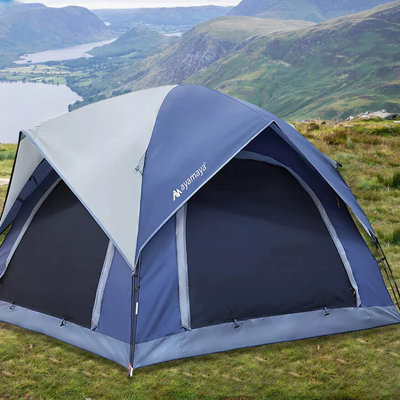AYAMAYA 4 Person Dome Camping Tent Easy Setup For Family Hiking Traveling