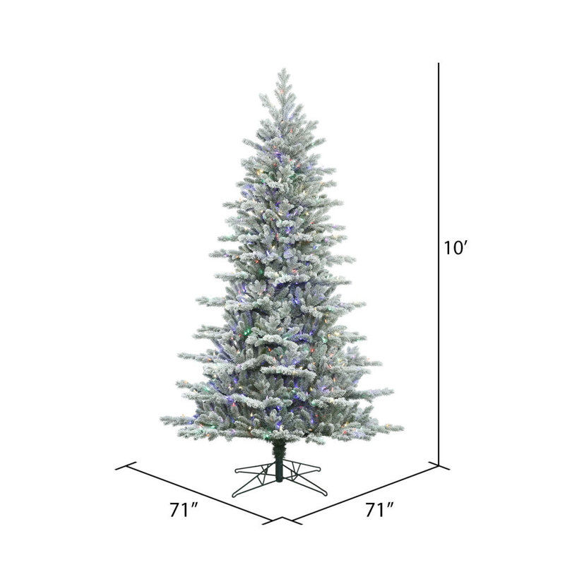 10' H Lighted Artificial Fir Christmas Tree