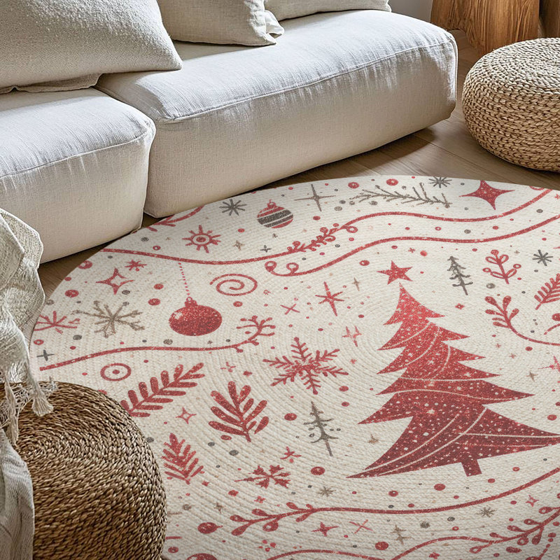 Glitter Wonderland Braided Rug, Round 5'