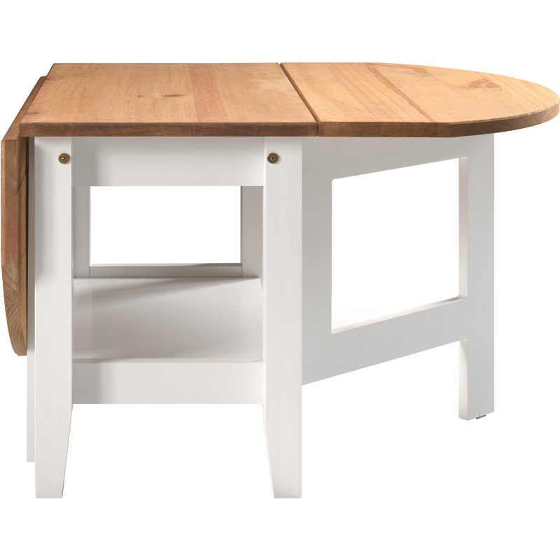 Allbritton Drop Leaf Coffee Table, White