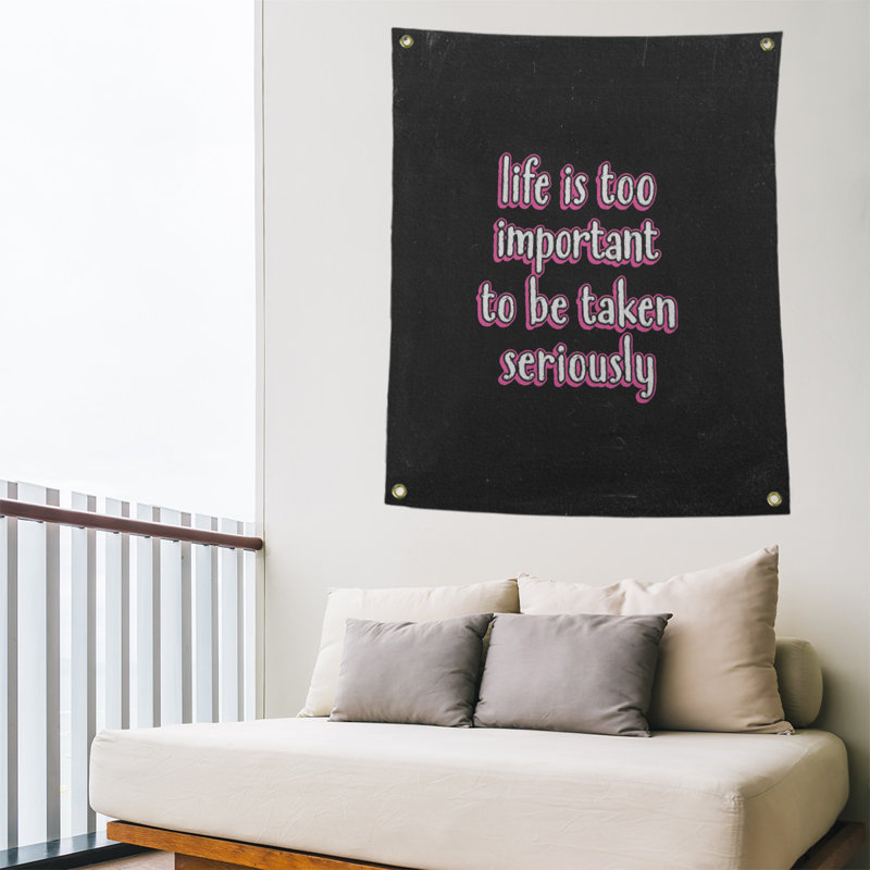 Tapisserie tableau noir en polyester et levity quoted, H 80 po x l 59 po, Rose