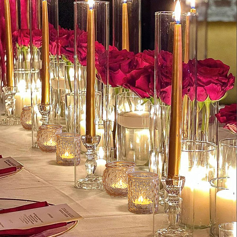 36 pièces de bougeoirs votifs assortis, porte-bougie thé en verre pour Diwali, bougeoirs en or pour mariage, centre de table, décoration de Noël et de fêtes