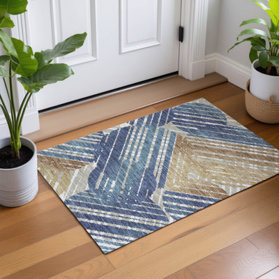 Machine Washable Indoor/Outdoor Chantille ACN2653 Geometric Rug
