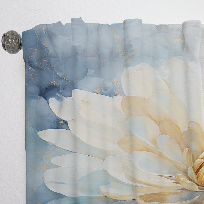 Joelle - Rideau obscurcissant floral Dahlia - 1 panneau, L 52 po x L 84 po