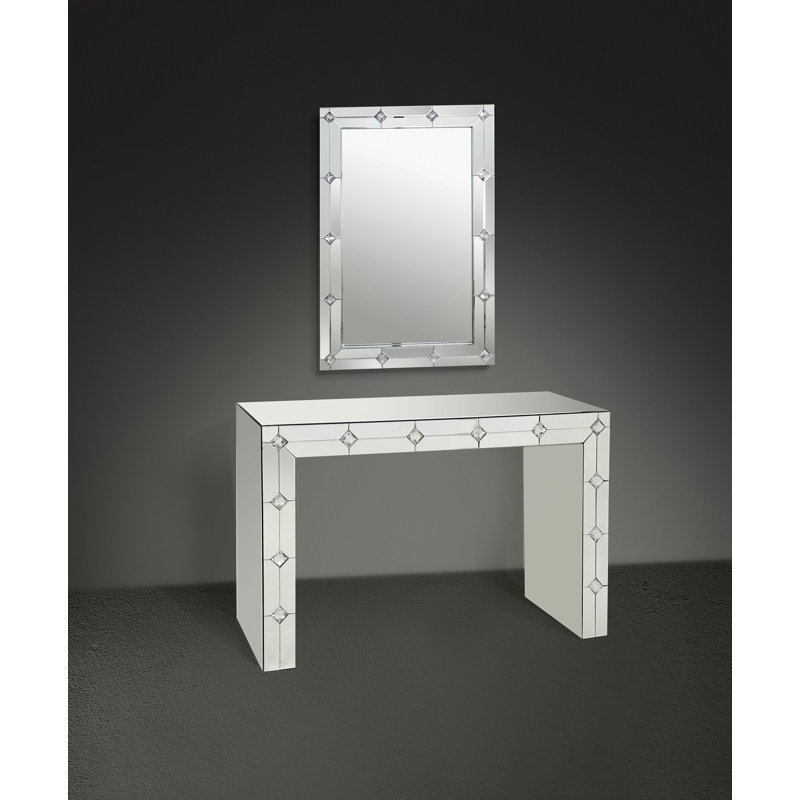 Console miroir et faux strass (assemblée)
