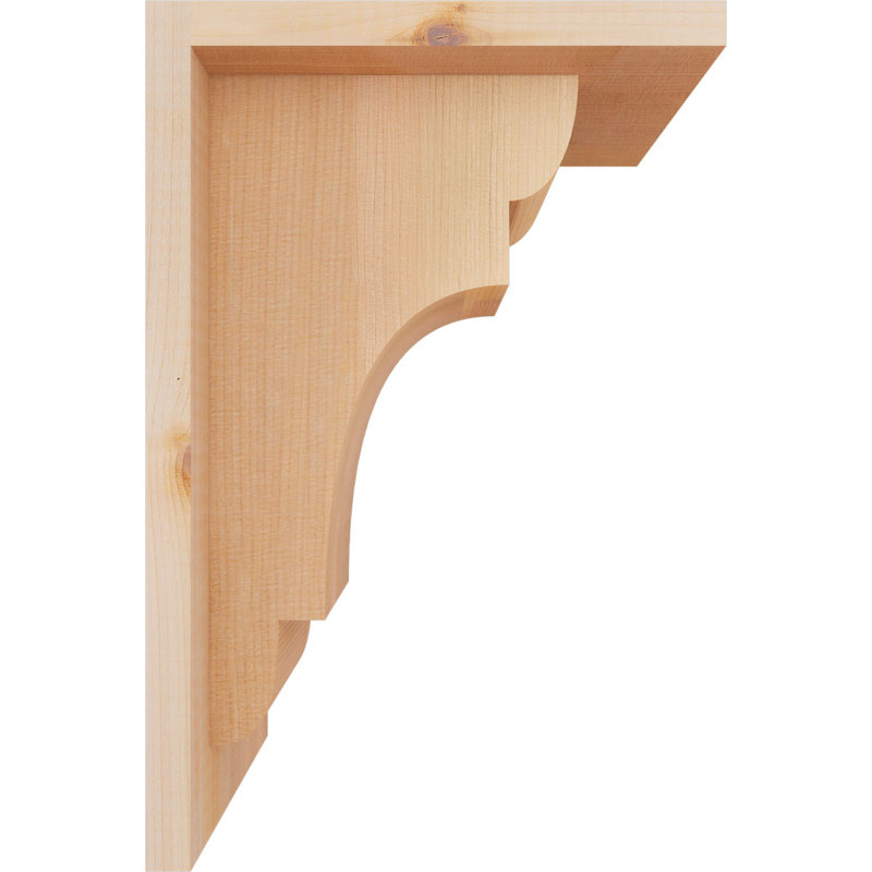 New Brighton Corbel avec plaque arrière, H 12 po x l 5,5 po x P 8 po, Cèdre rouge, Lisse