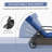 Outsunny Wicker Outdoor Chaise Lounge, 5-Level Adjustable Backrest Pe Rattan Pool Chair With Wheels And Cushion, Brown And Dark Blue