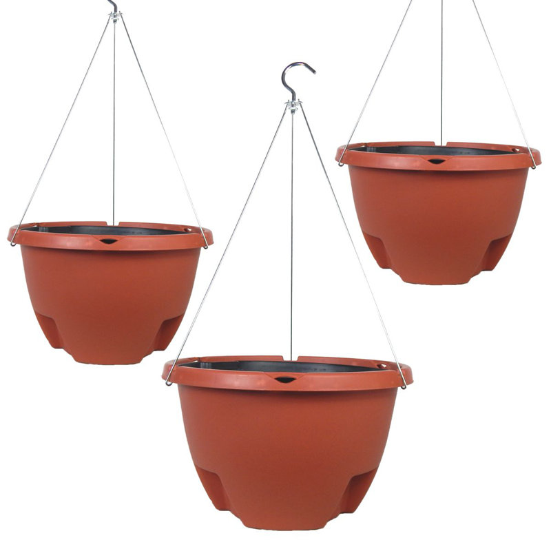Lark Manor™ The Weekender 16” Plastic Self Watering Hanging Planter 3 ...