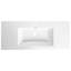 Lavabo de salle de bain en résine blanche brillante de 122 cm (48 po), profondeur 117 cm (46,15 po), largeur 51 cm (20,2 po), hauteur 19 cm (7,5 po), style contemporain, profond et robuste.