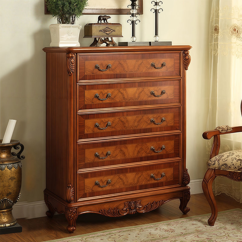 Armoire d'appoint en bois manufacturé brun massif