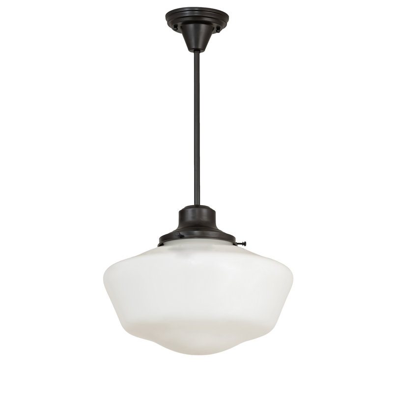 Luminaire suspendu style école Revival