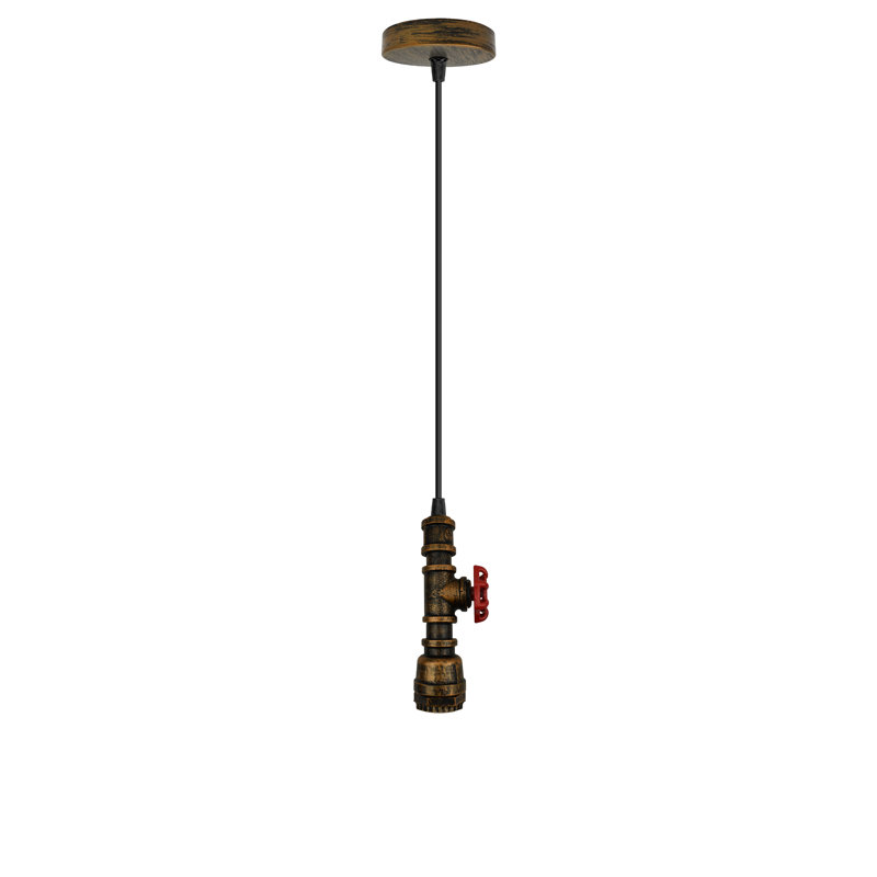 Buckeys 1 - Light Single Bulb Pendant, Brushed Copper