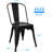 Metal Indoor-Outdoor Chairs Distressed Style Kitchen Dining Chairs Stackable Side Chairs With Back Set Of 4-563561062