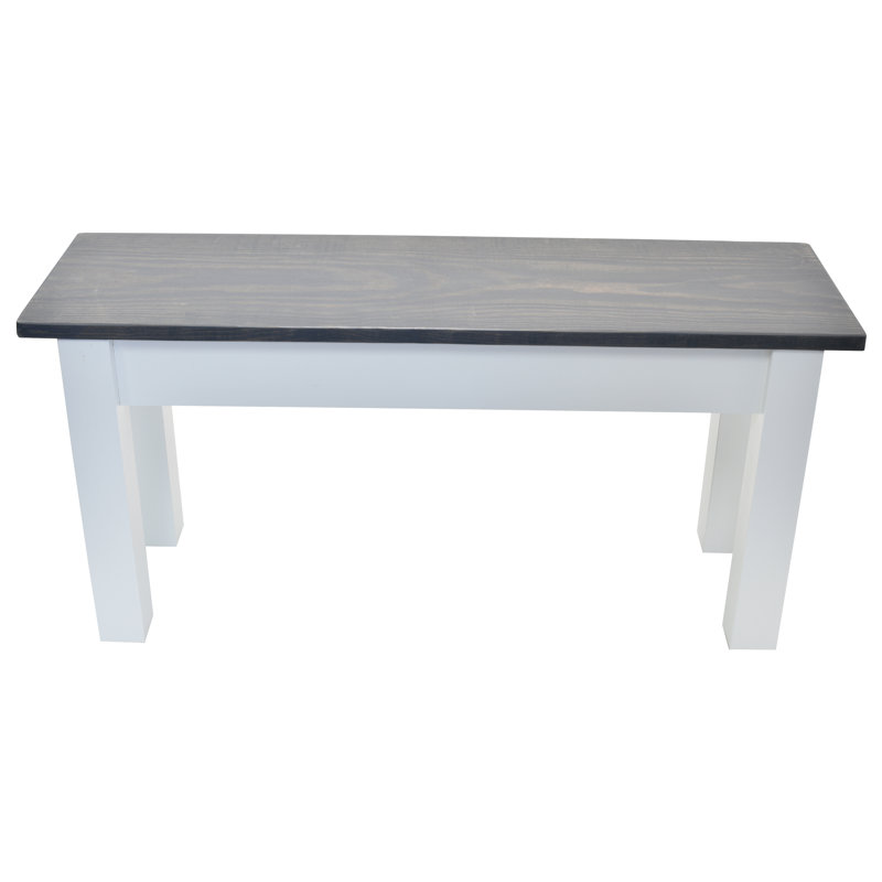 Tenny Solid Wood Bench, 17" H x 42" W x 12" D