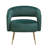 Candide 27.5" Modern Glam Accent Chair with Velvet Fabric Upholstery, Metal Legs in Gold Finish, Foam Wrapped in Poly Fiber-1582782001