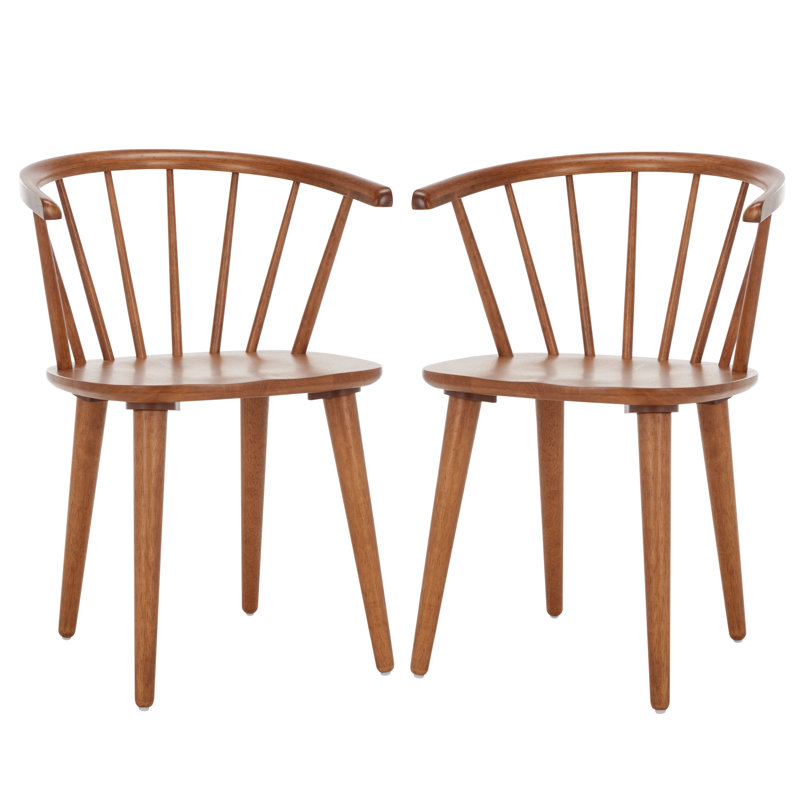 Baek 45cm Solid Spindle Back Arm Chair, Honey