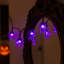 Ensemble de 3 guirlandes lumineuses à DEL 10 lumières araignées mauves - fil transparent de 3 pi