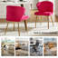 Fauteuil d'appoint moderne en velours avec dossier capitonné H 29 po Leona-764843811