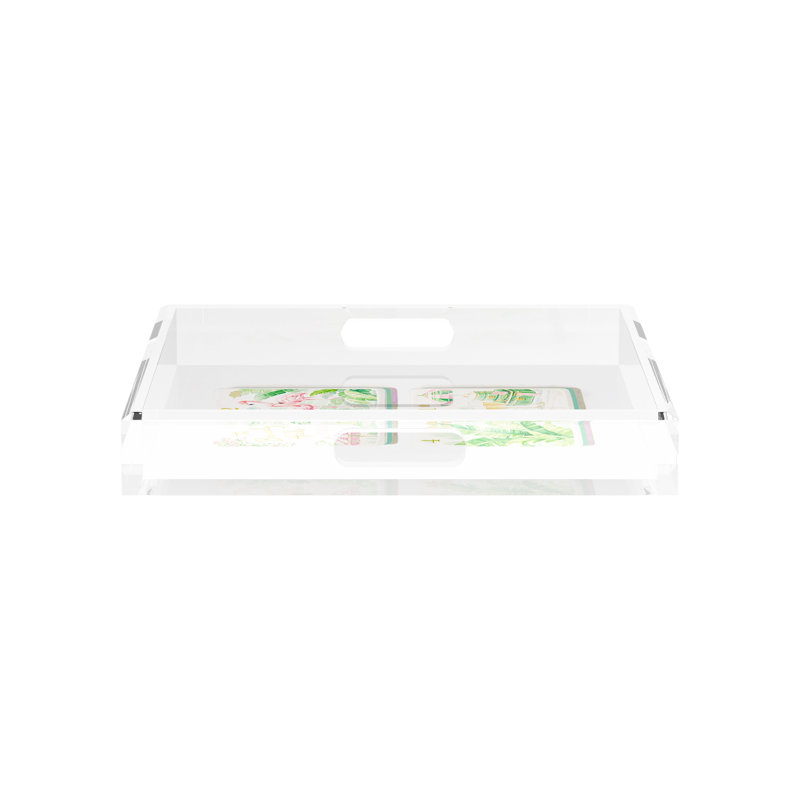 Mahjong Acrylic Decorative Tray, 12"W x 12"D x 2"H