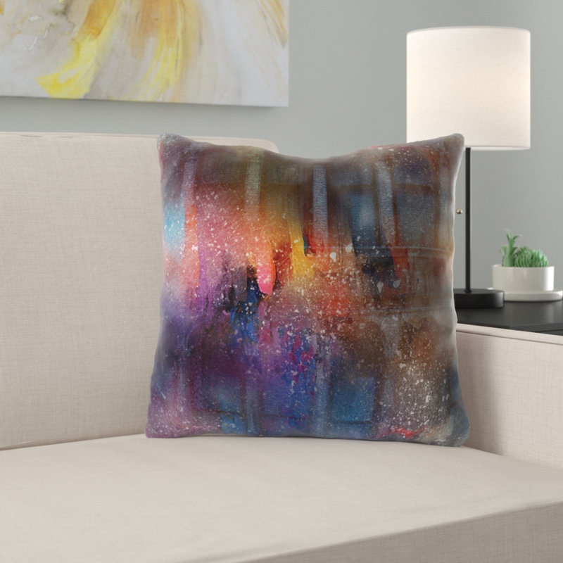 Borja Throw Pillow, Microsuede, Indoor
