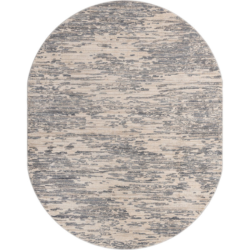 Abstract Indoor Rug, Oval 8' x 10'