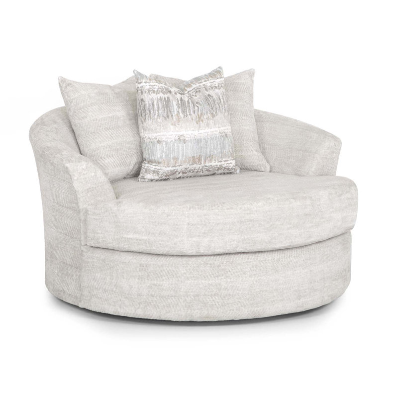 Tovey Upholstered Swivel Barrel Chair