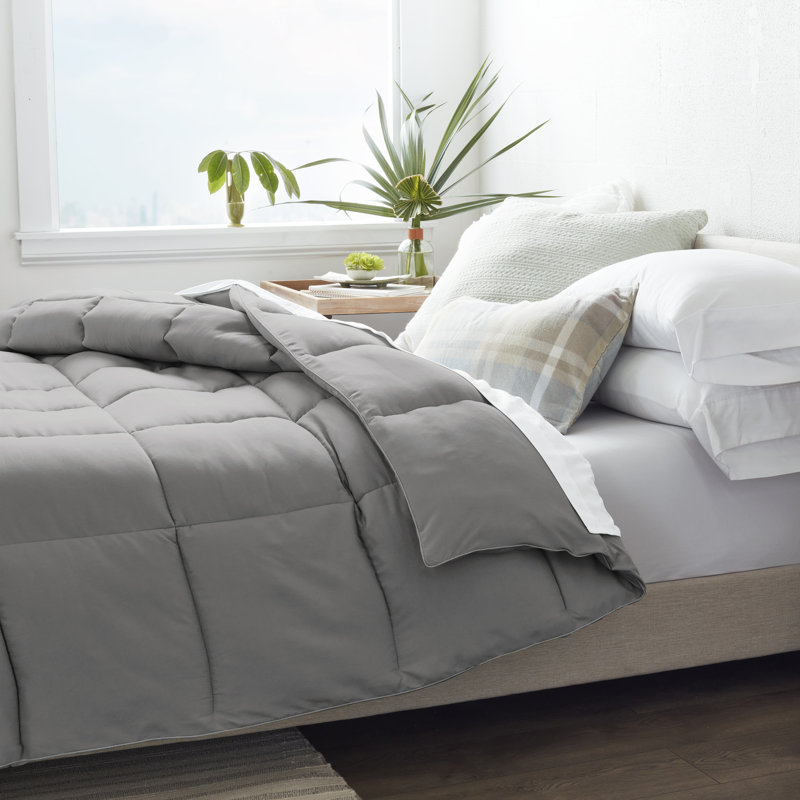 Gray King Down Alternative Microfiber Comforter Set