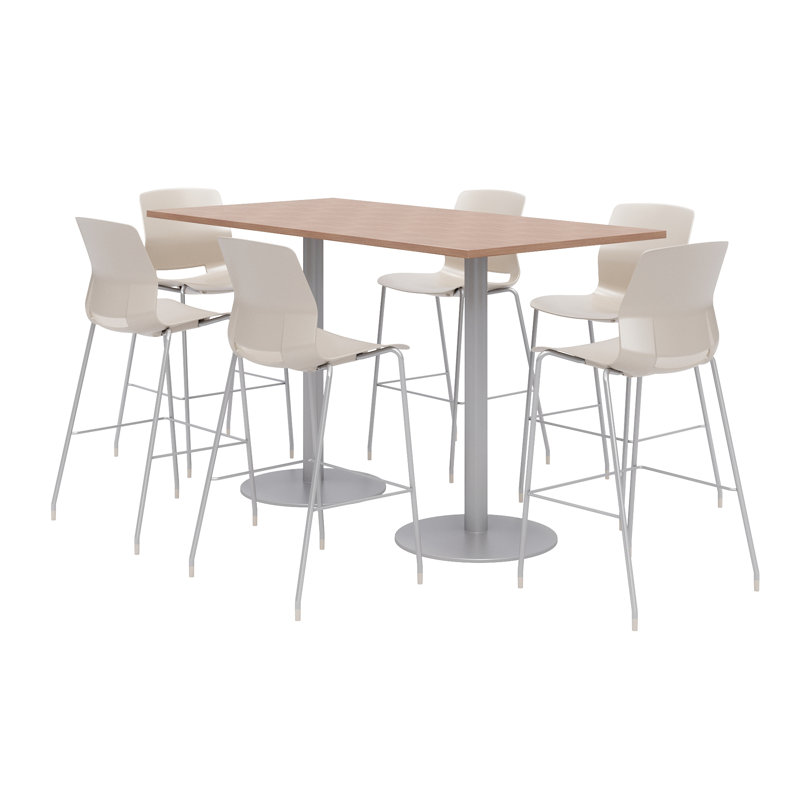 Ensemble de table de salle à manger rectangulaire 72 "et chaise, Rivière cerise, Noir, noir, noir, noir