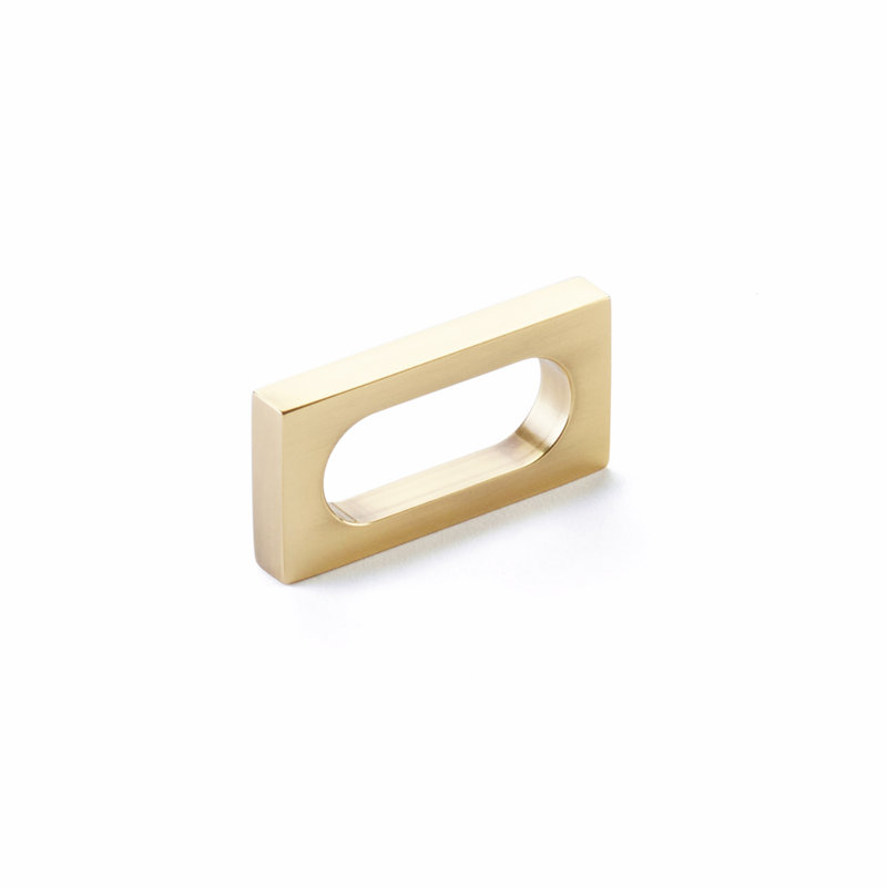 Café Novelty Pull, Vintage Brass, 2"