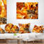 Feuille d'or orange brillant - coussin imprimé abstrait-30057426-30057423
